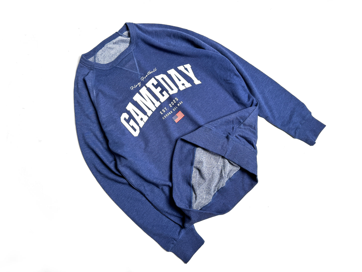 Game Day Crewneck Sweater Blue French Terry
