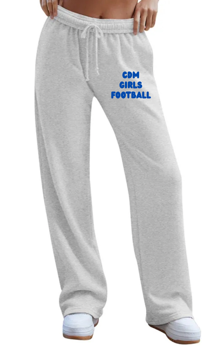 CDM Girls Football Sweats - Heather White