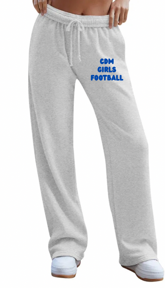 CDM Girls Football Sweats - Heather White